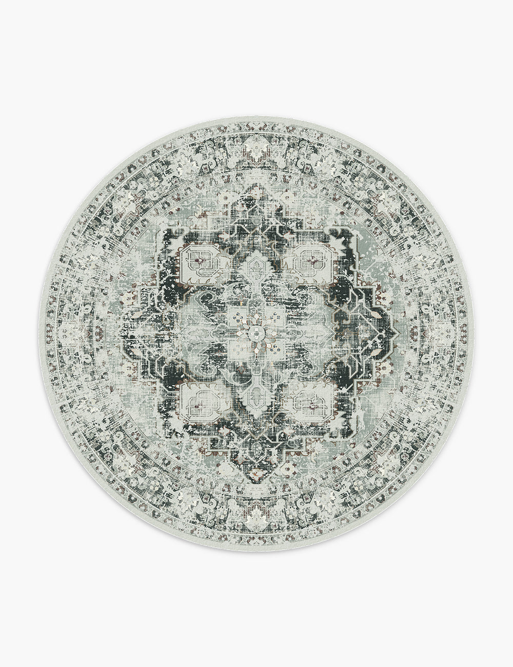 Boutique Revival Eucalyptus Green Washable Rug