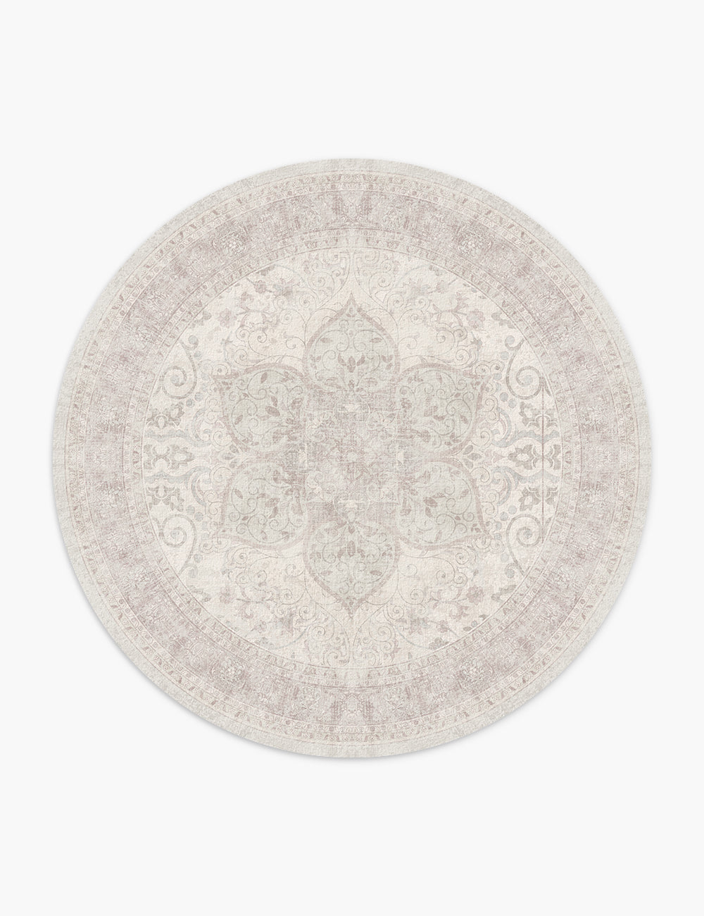 Sacred Bloom Blush Pink Washable Rug