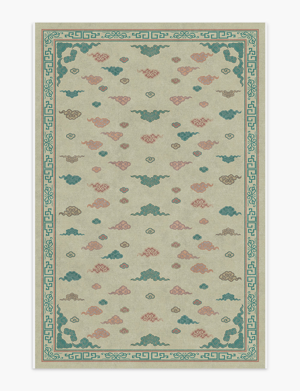 Auspicious Cloud Regal Beige Washable Rug