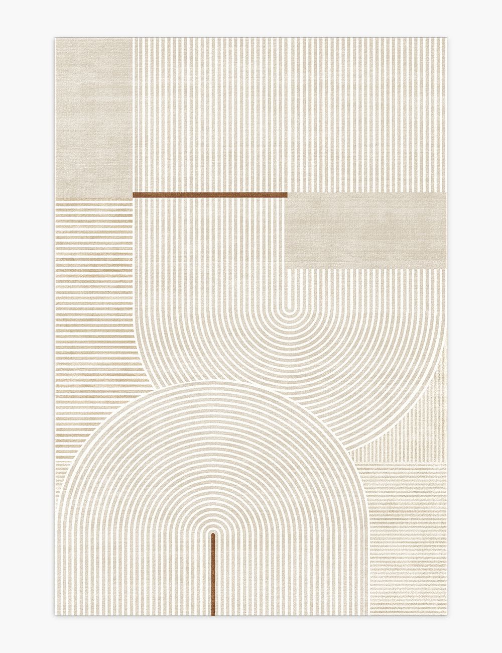 Crossed Path Frosted Almond Washable Rug