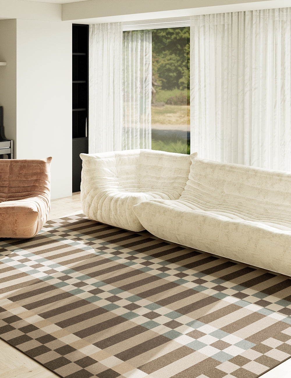 Curtain Call Matte Taupe Washable Rug