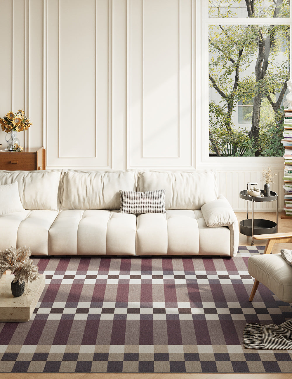 Curtain Call Plum Brown Washable Rug