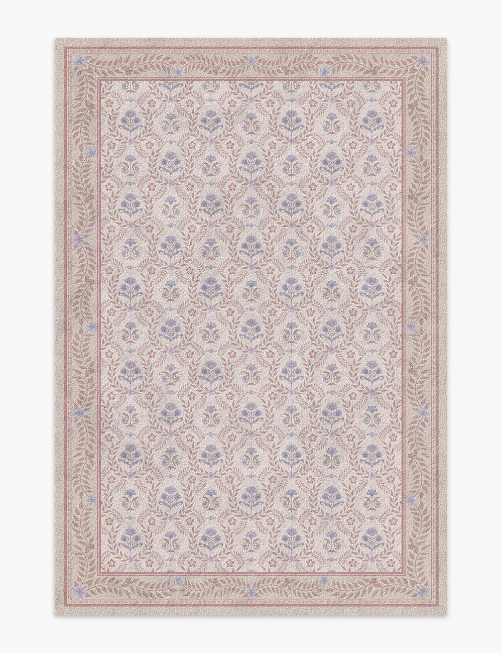 Jewel Garden Pale Pink Washable Rug