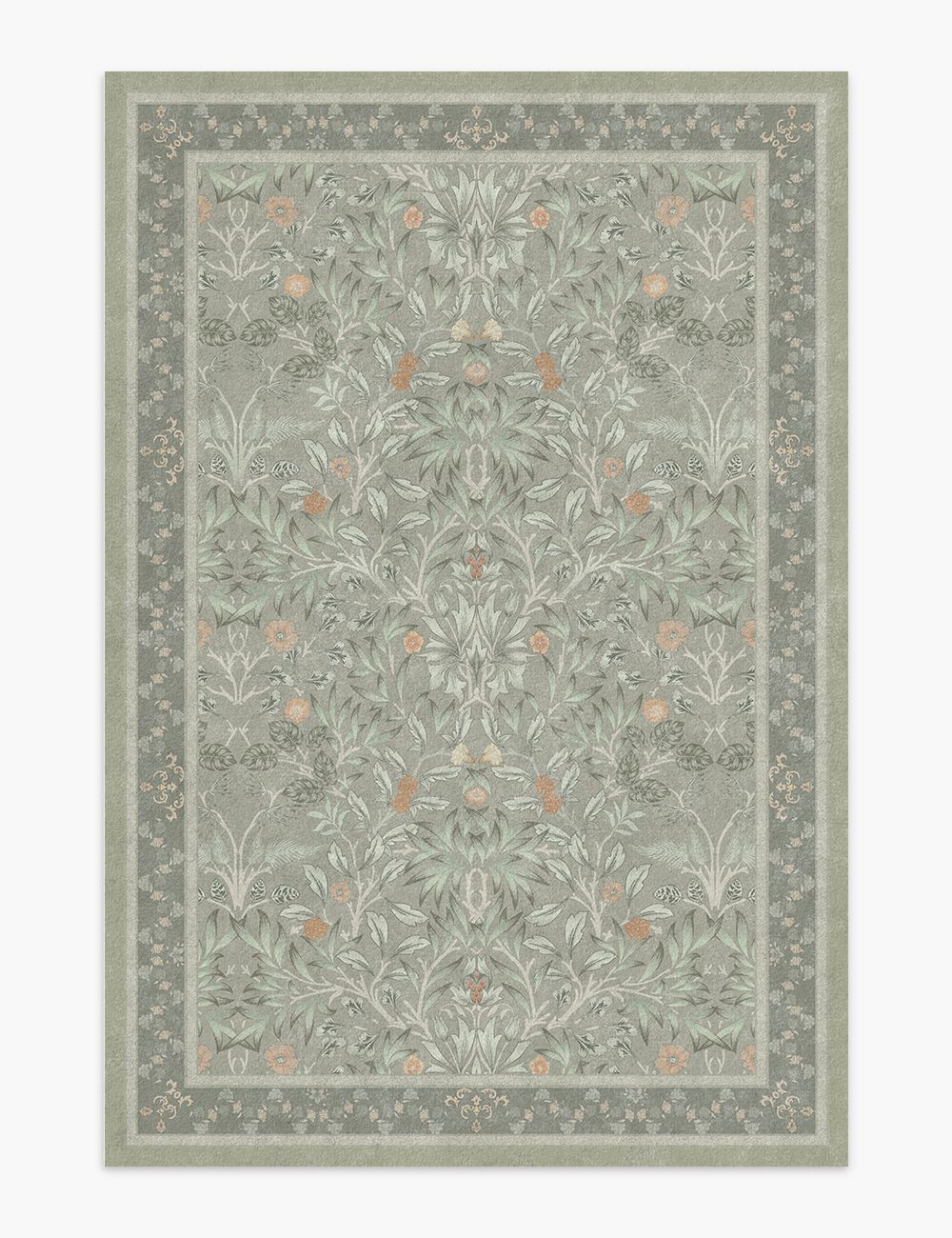 Mythic Botany Soft Sage Washable Rug