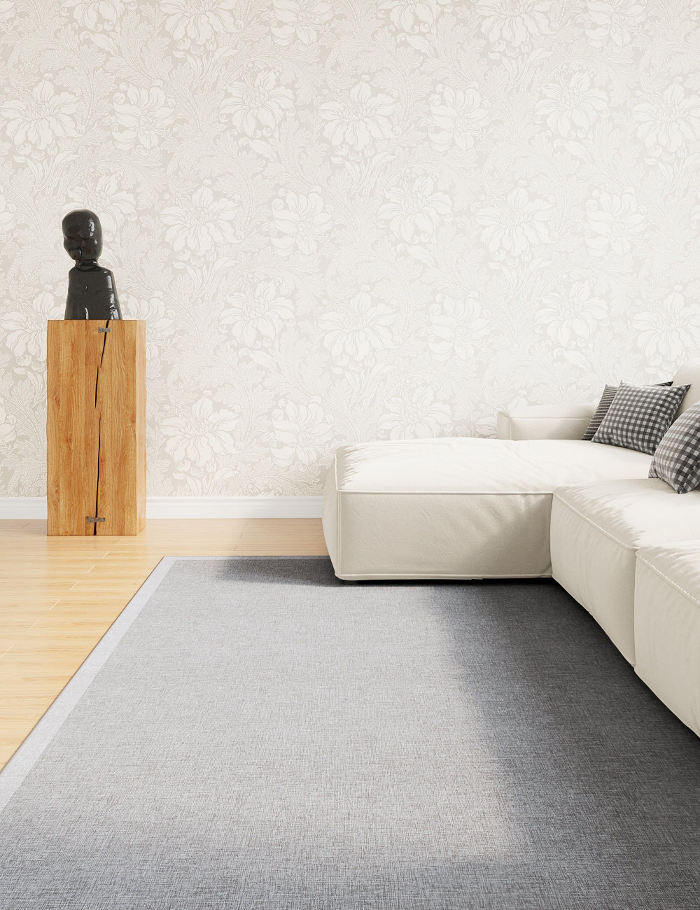 Pebble Shore Cool Grey Washable Rug