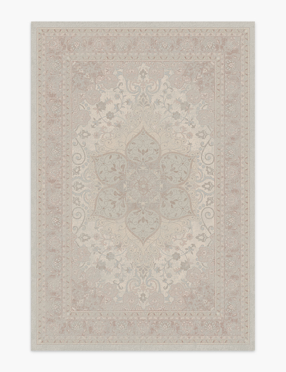 Sacred Bloom Blush Pink Washable Rug
