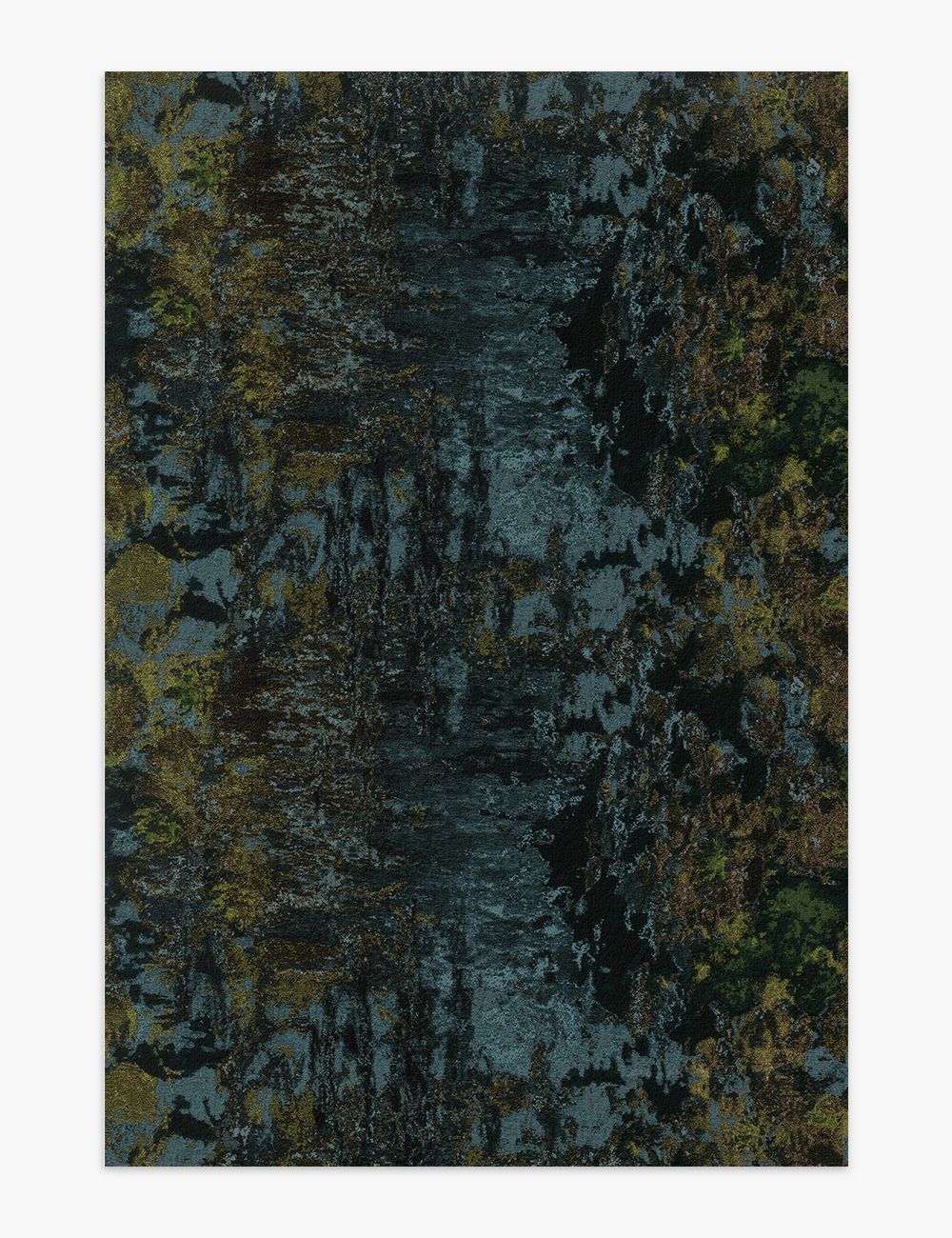 Silent Grove Dark Cyan Washable Rug