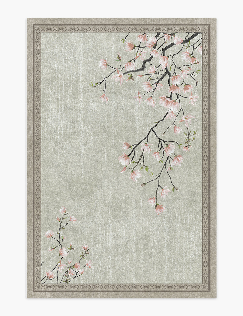 Simple Magnolia Sandstone Beige Washable Rug