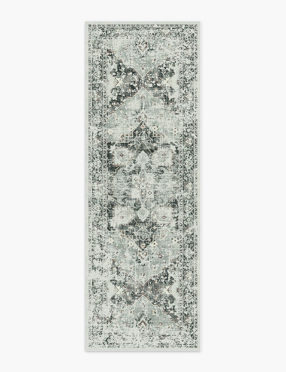 Boutique Revival Eucalyptus Green Washable Rug
