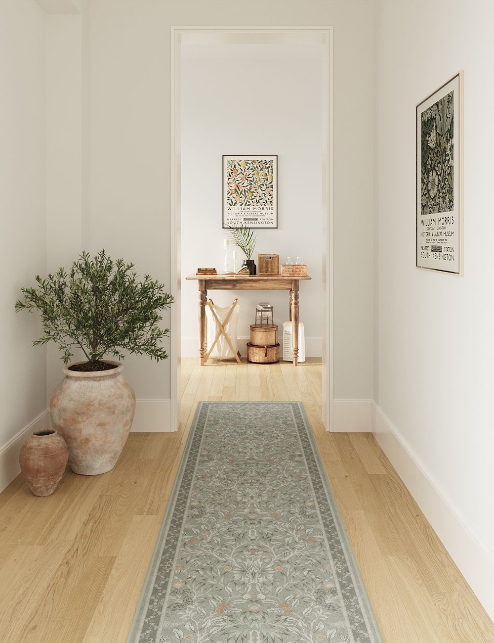 Mythic Botany Soft Sage Washable Rug