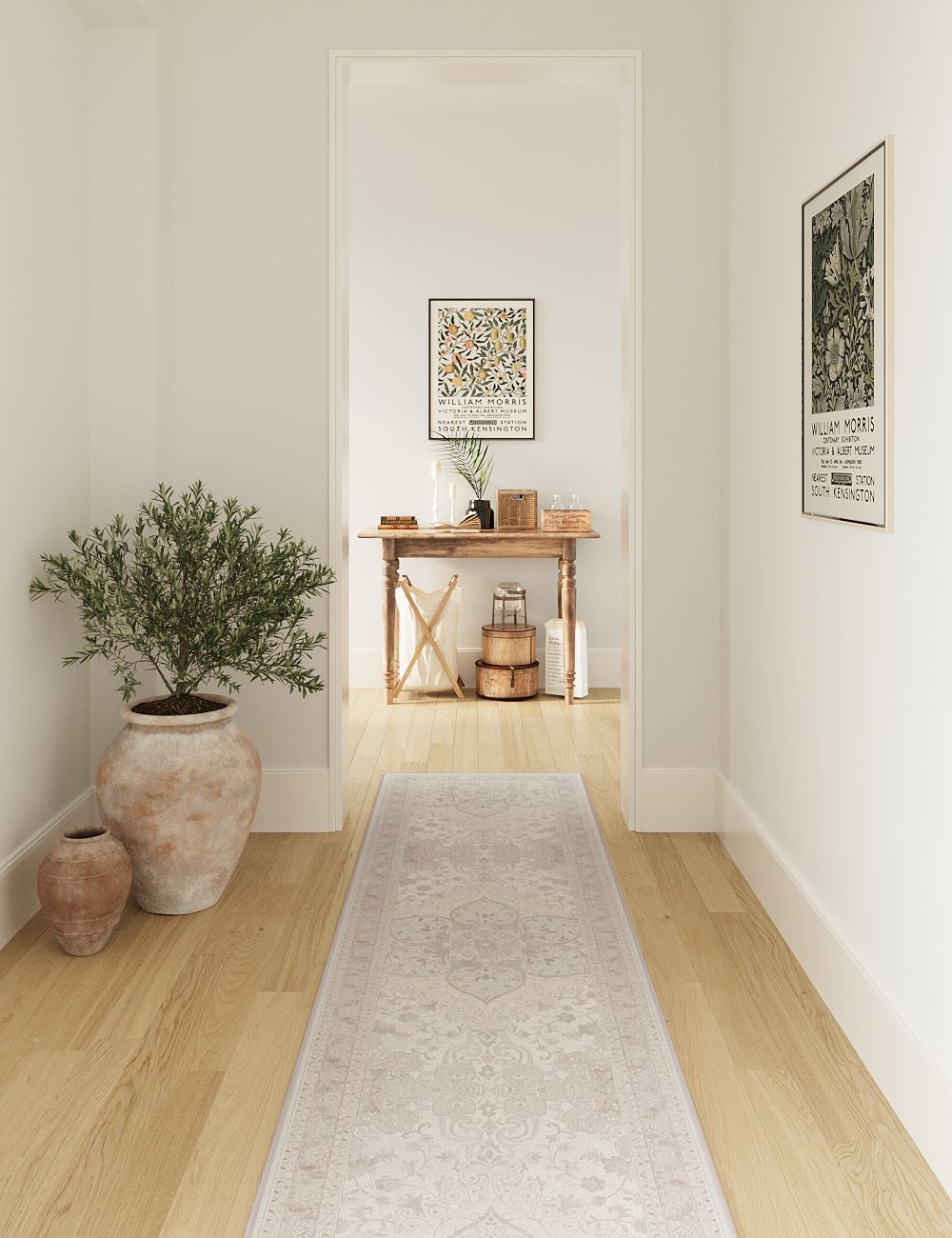 Sacred Bloom Blush Pink Washable Rug