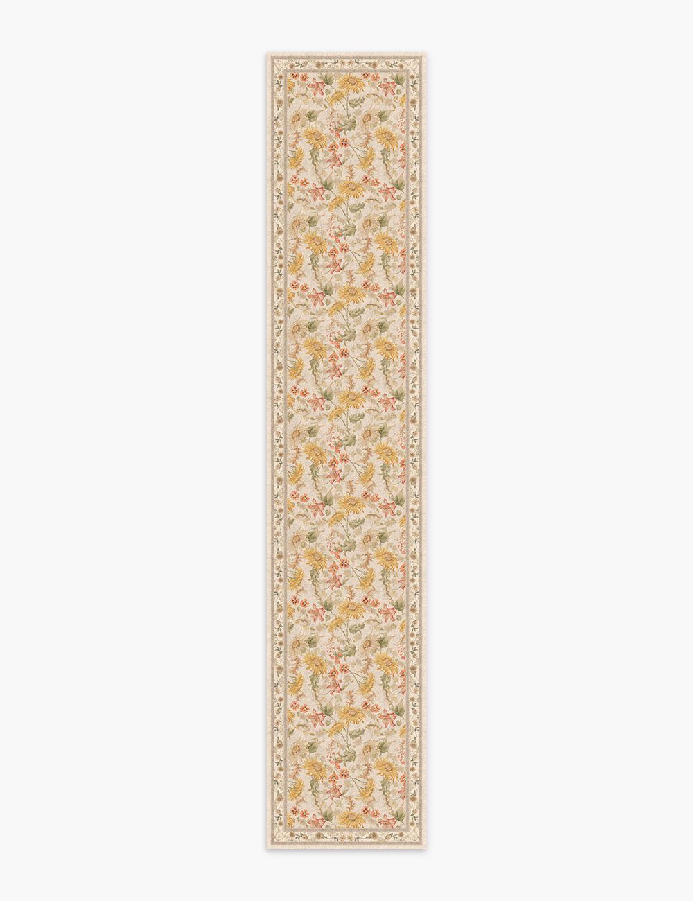 Romantic Blooms Dusty Taupe Washable Rug