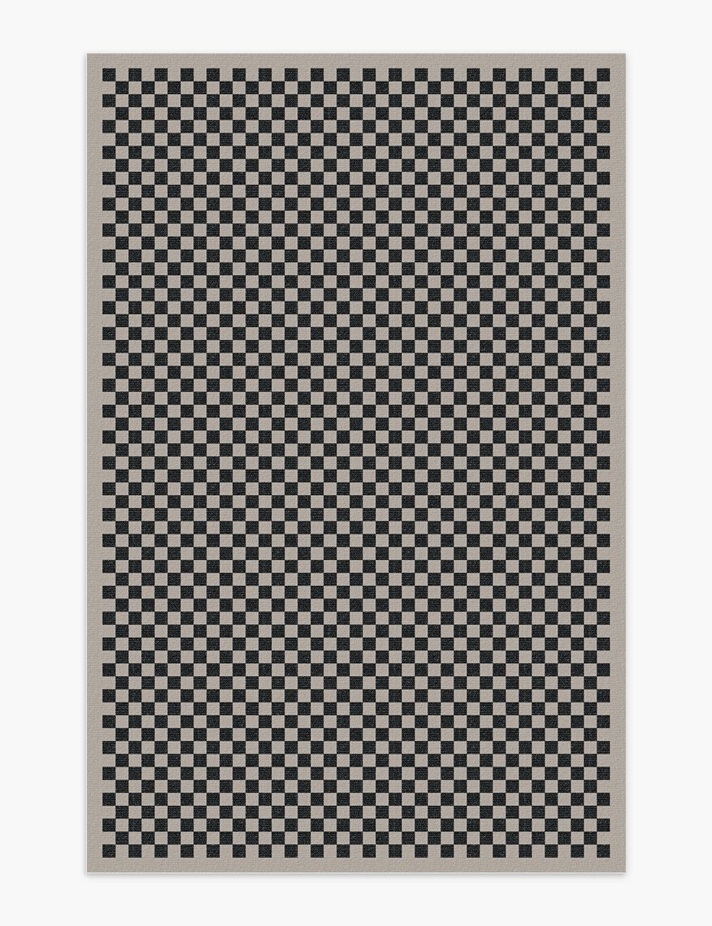 Checker Out Smoky Taupe Washable Rug