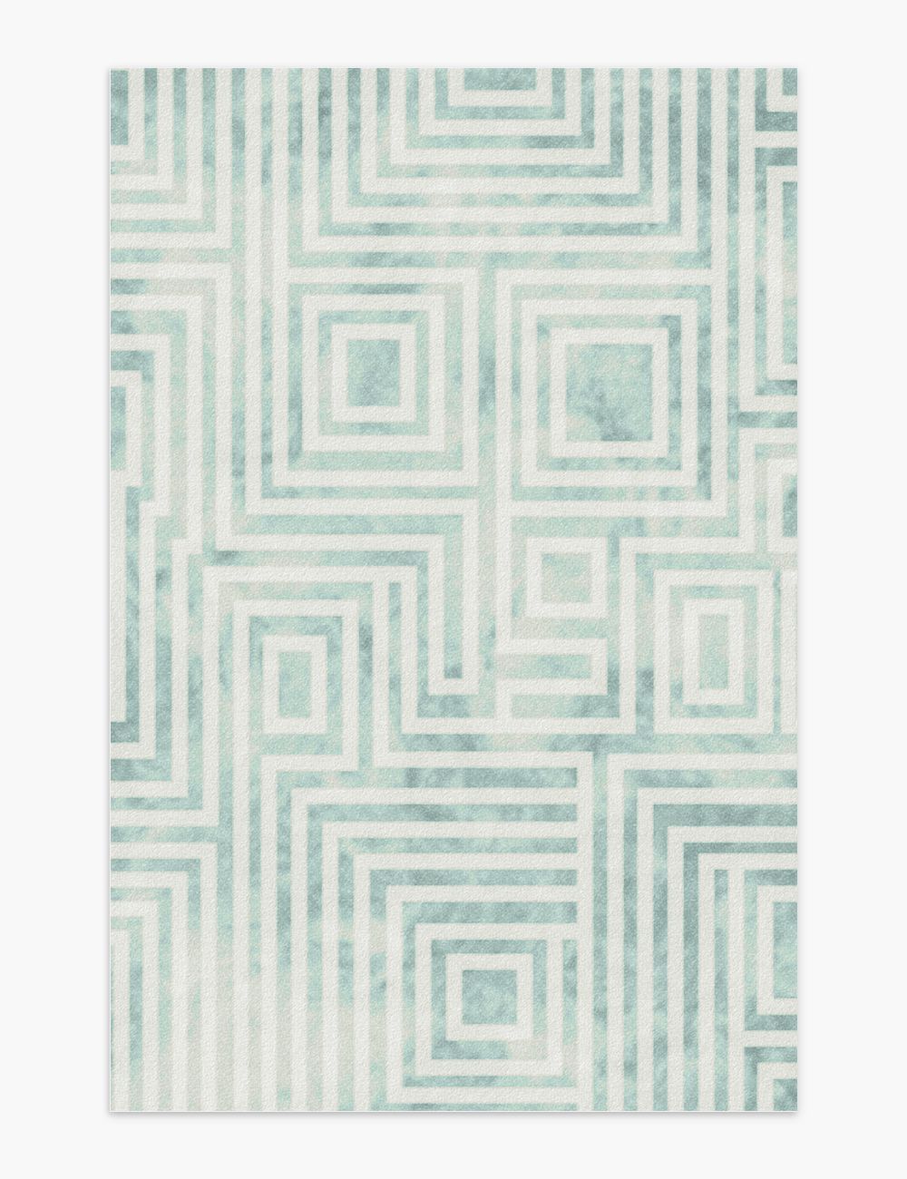 Clear Illusion Soft Aqua Washable Rug