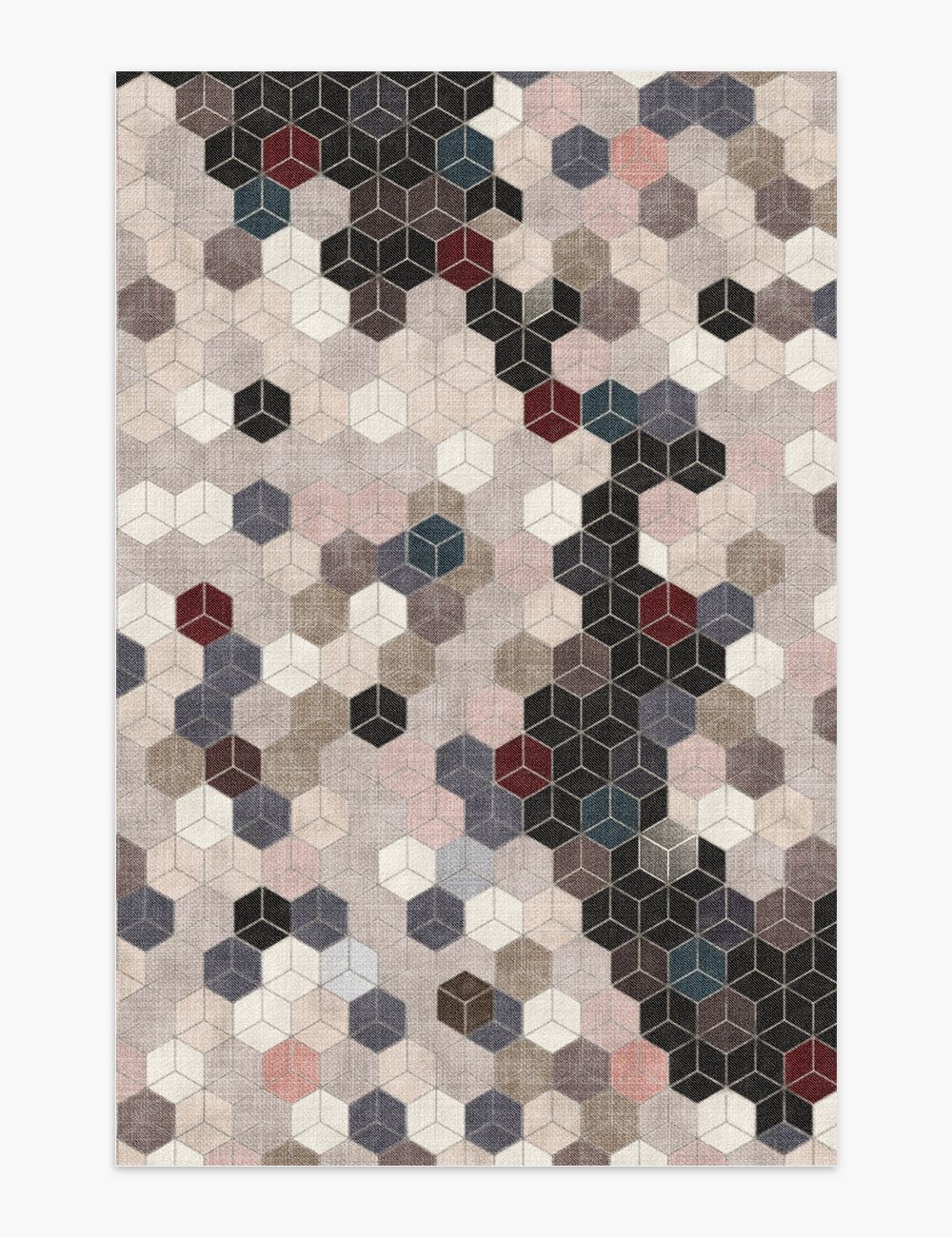 Faded Pieces Multicolour Washable Rug