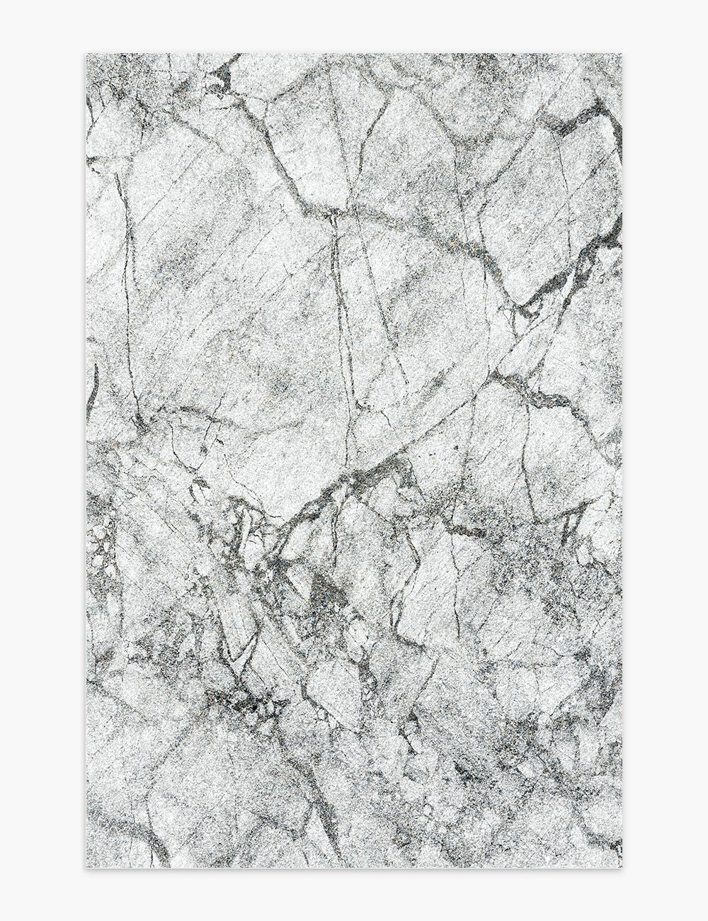 Marble Nature Frosted Grey Washable Rug