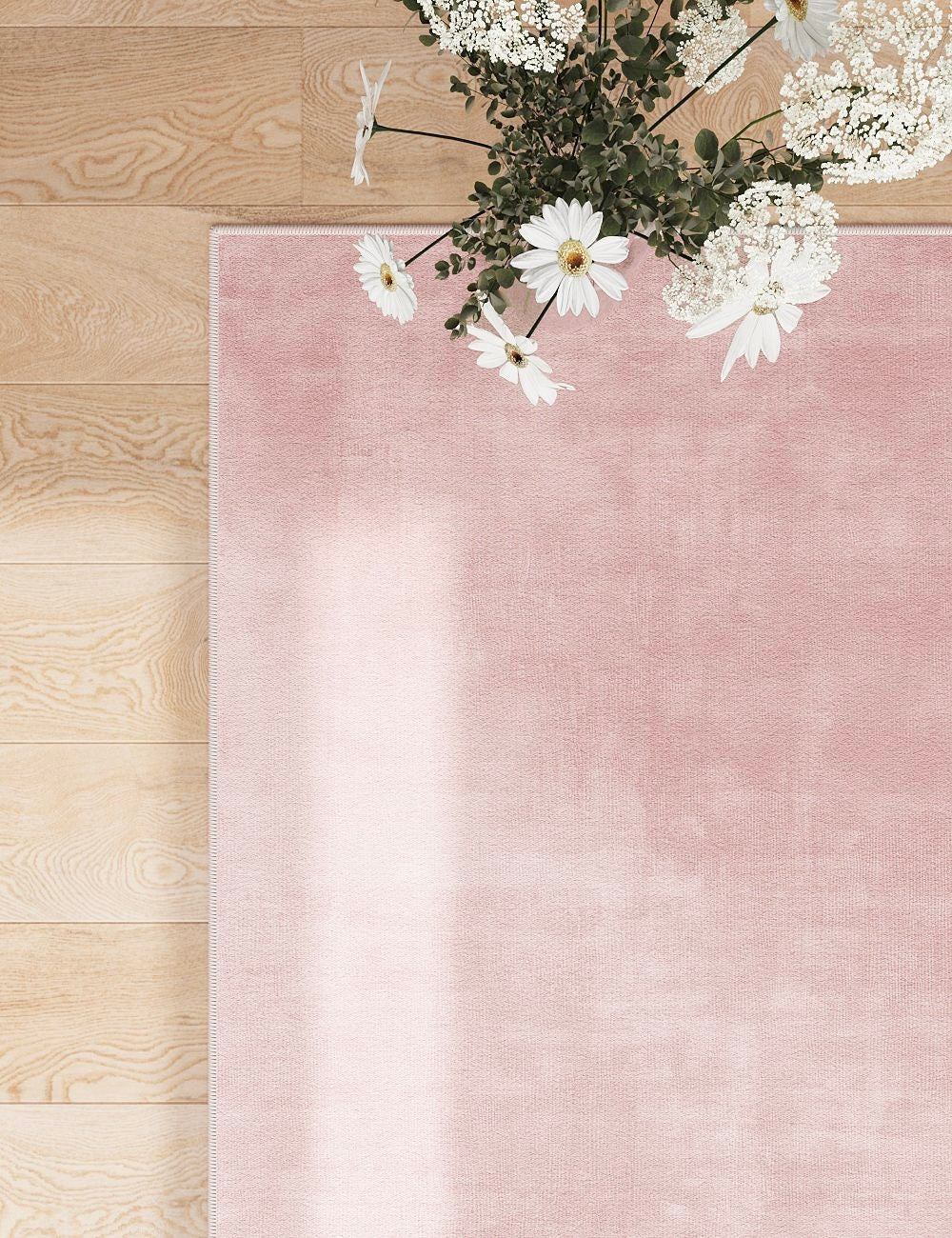 Sunkissed Diamond Quartz Pink Washable Rugs