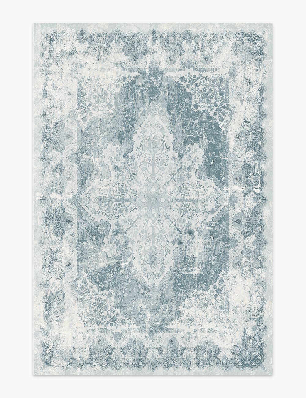 Boutique Revival Ice Blue Washable Rug