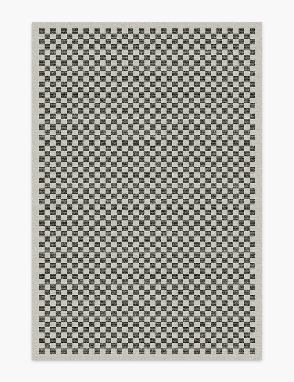 Checker Out Forest Moss Washable Rug