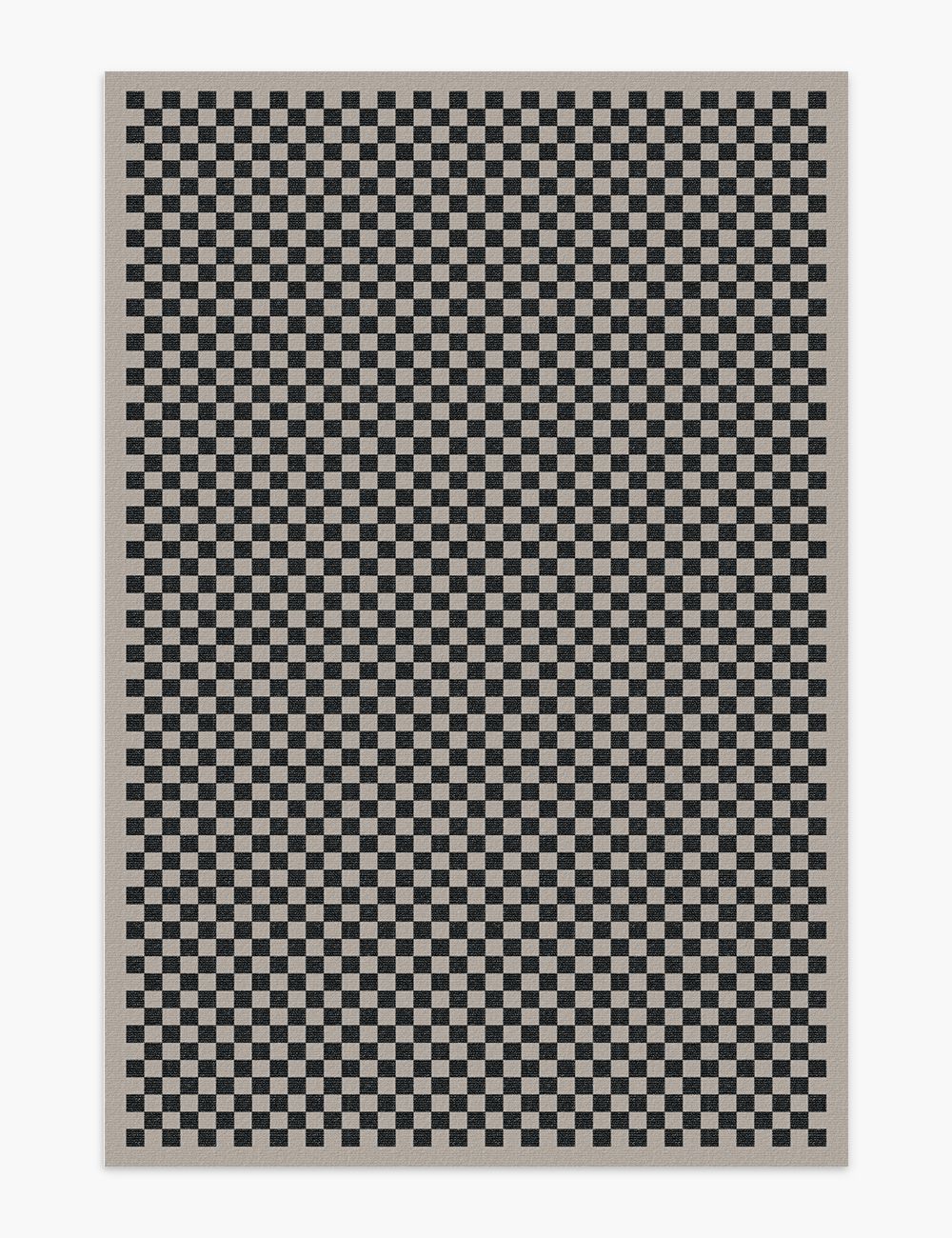 Checker Out Smoky Taupe Washable Rug