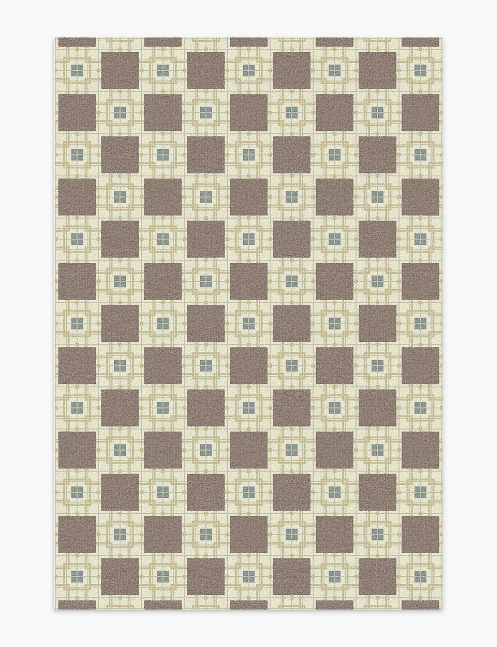Desert Piazza Cocoa Brown Washable Rug