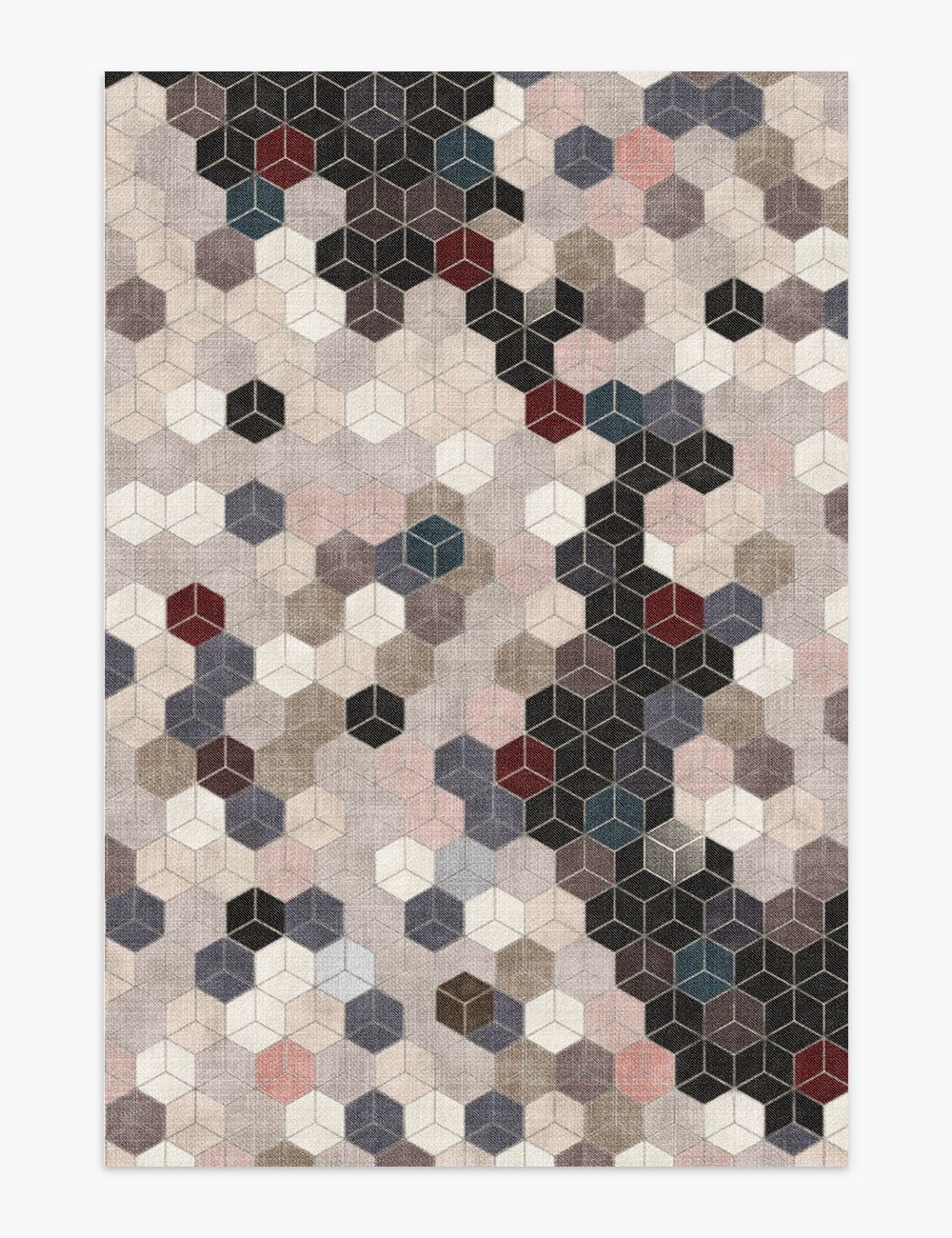 Faded Pieces Multicolour Washable Rug