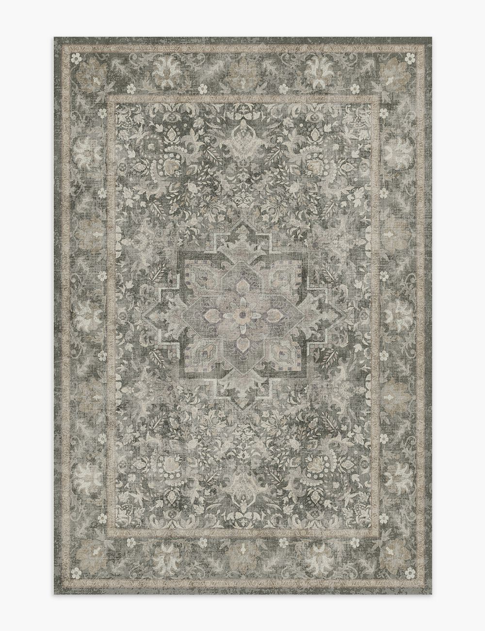 Fleeting Spring Muted Sage Washable Rug