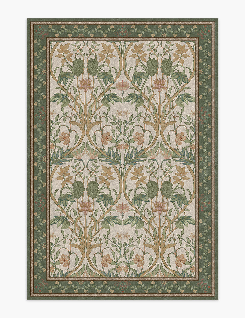 Garden Muse Cream Sage Washable Rug