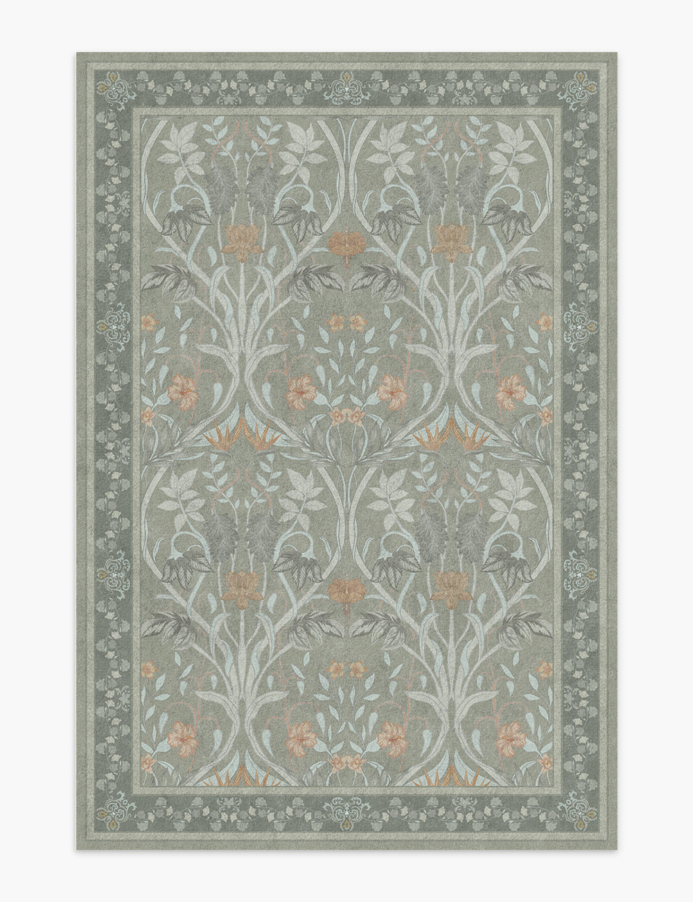 Garden Muse Sage Mist Washable Rug