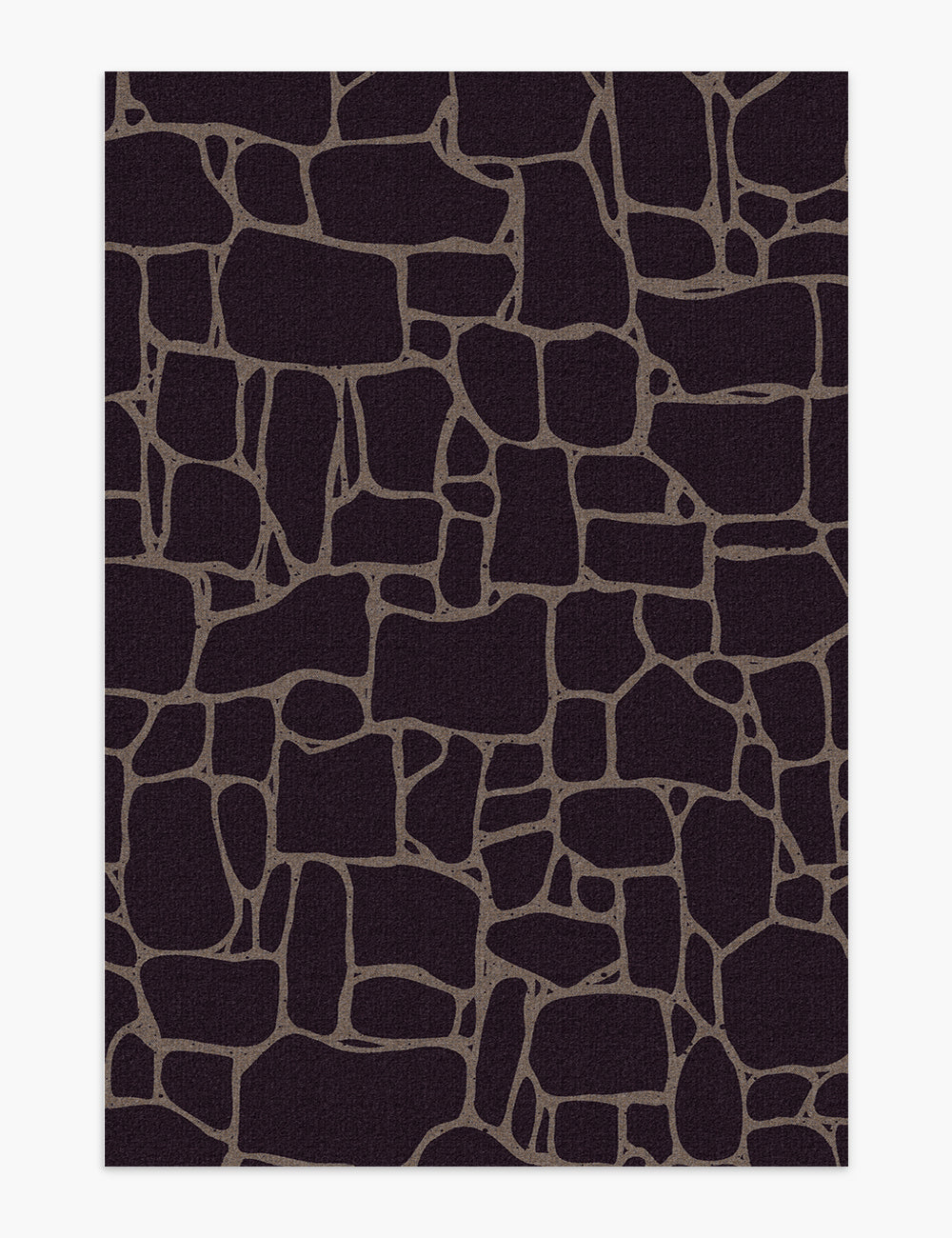 Garden Path Charcoal Brown Washable Rug