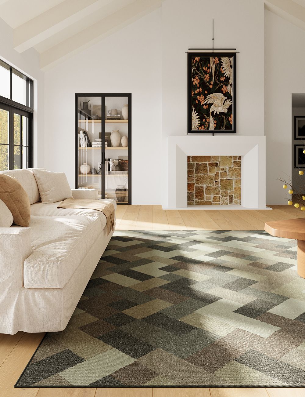 Harbor Deck Forest Brown Washable Rug