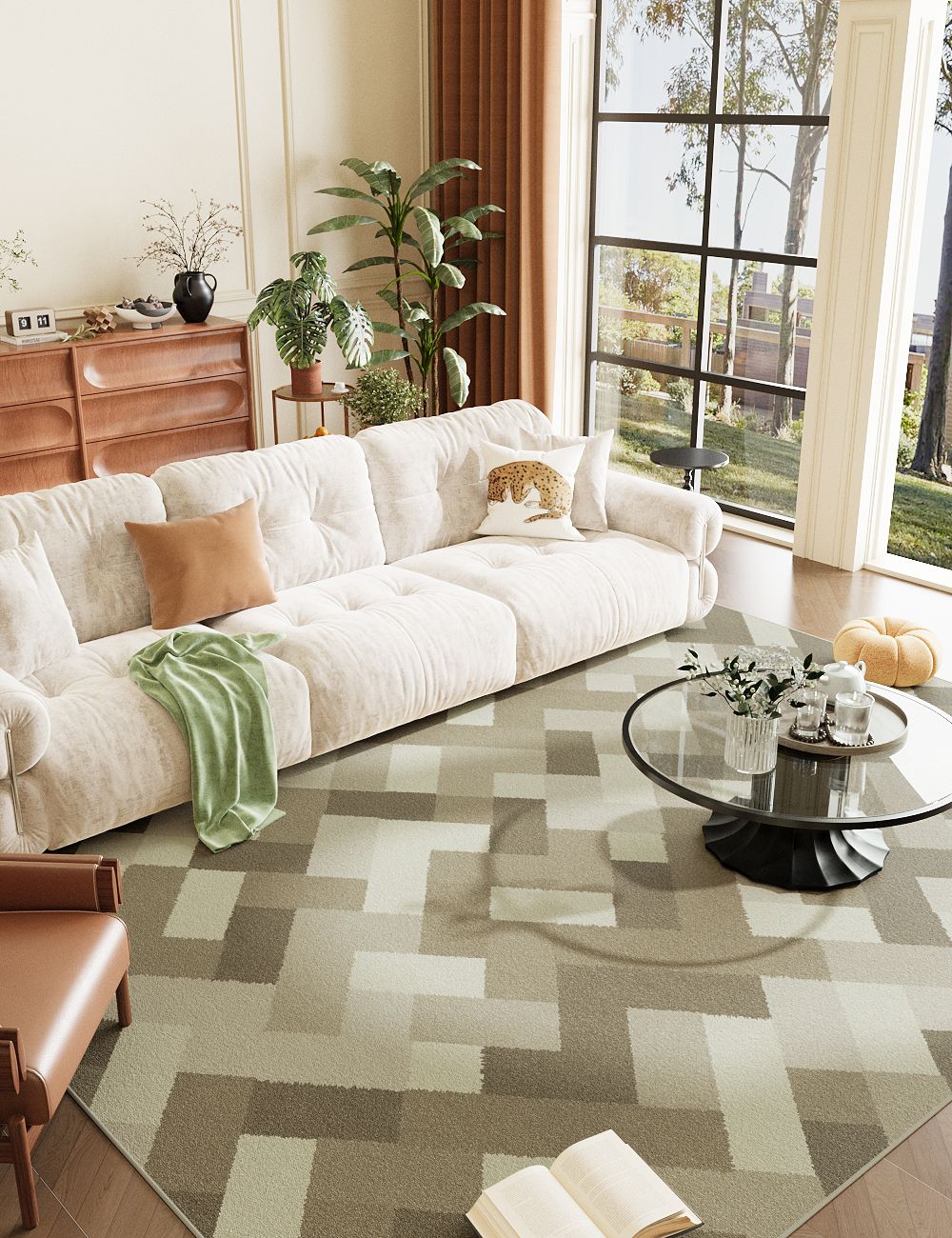Harbor Deck Warm Sand Washable Rug