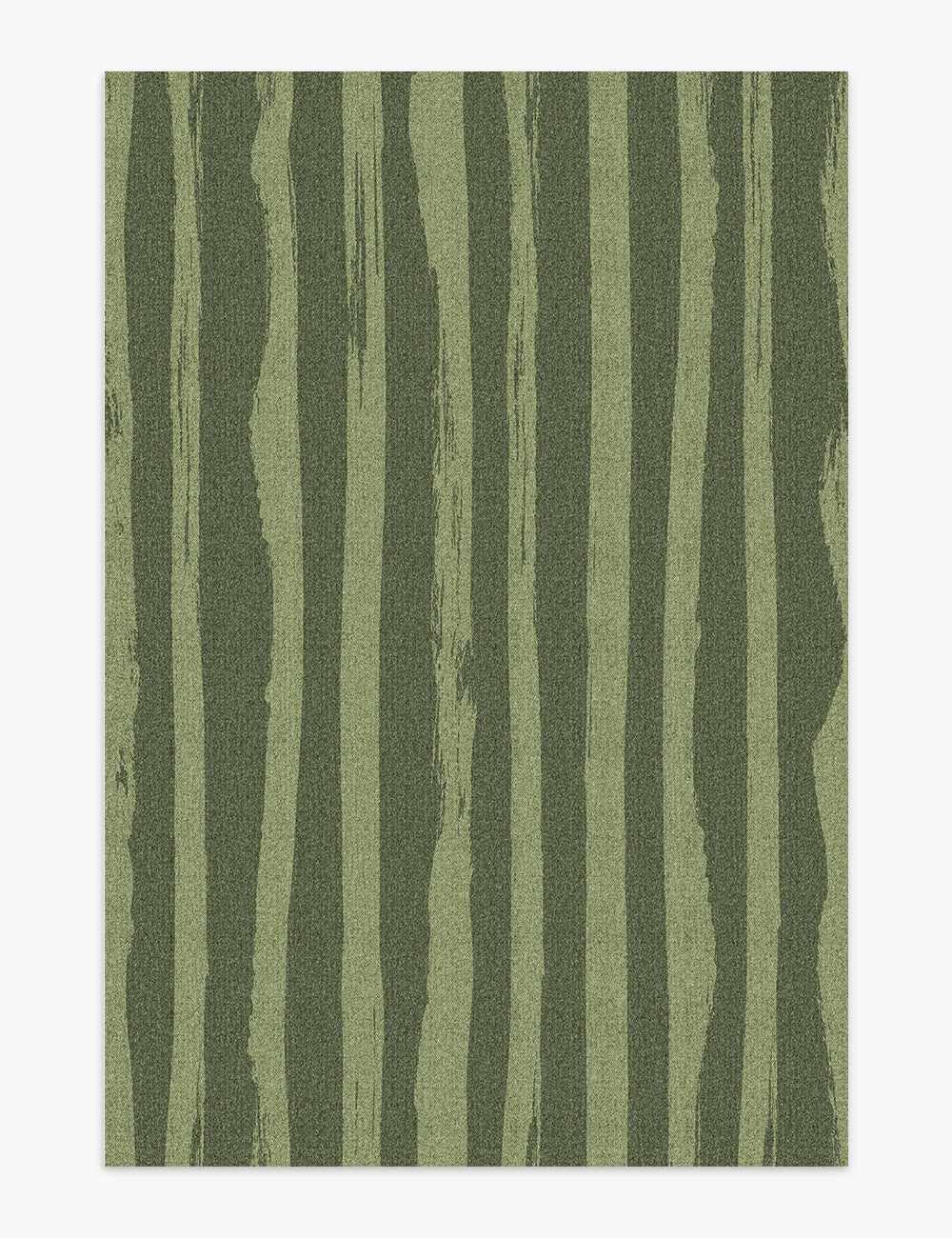 Ink Brush Watermelon Green Washable Rug