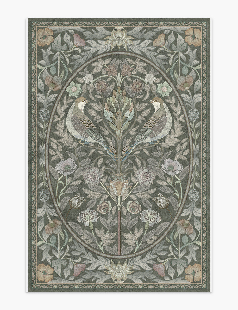 Orchard Keepsake Faded Fern Washable Rug