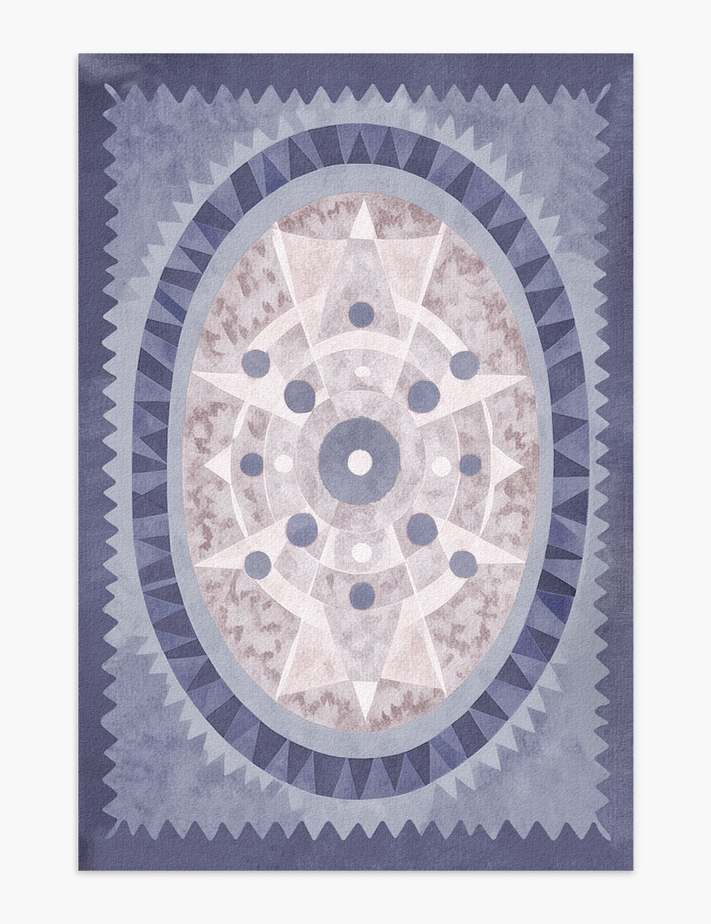 Oval Energy Violet Haze Washable Rug
