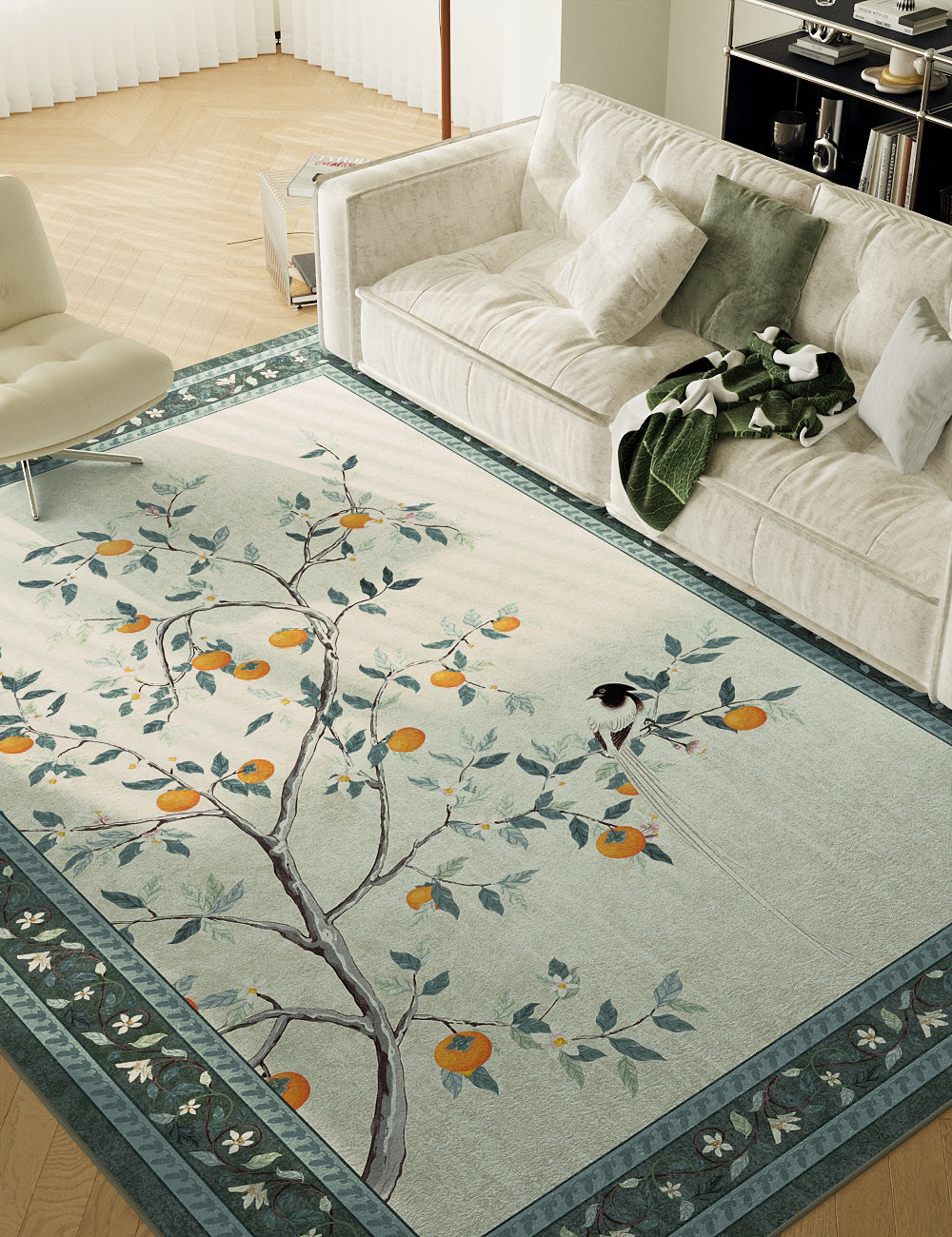 Persimmon Blessing Light Beige Washable Rug
