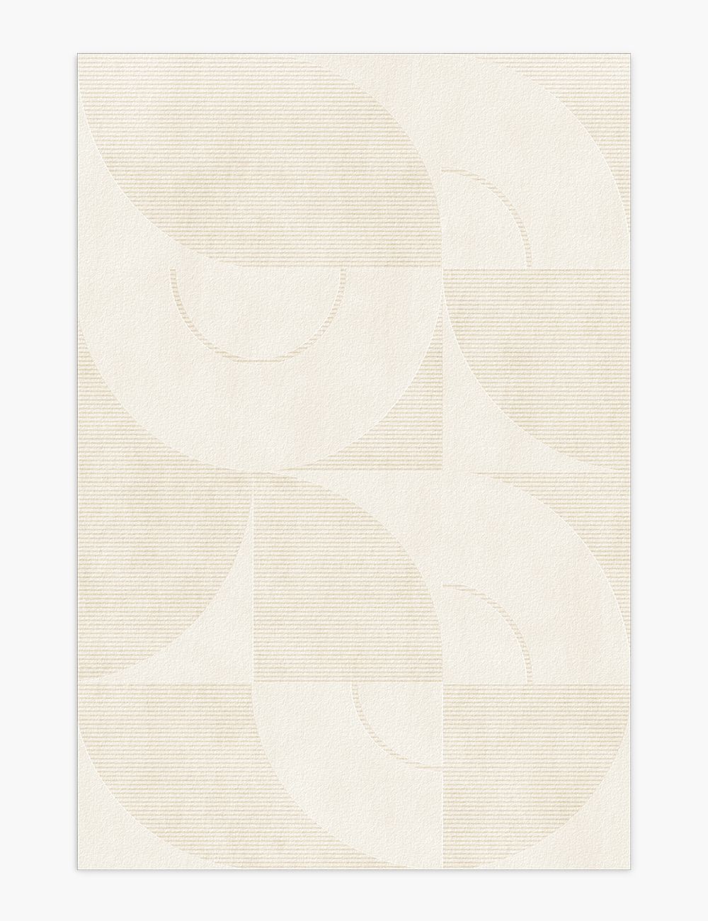 Quiet Waves Soft Beige Washable Rug