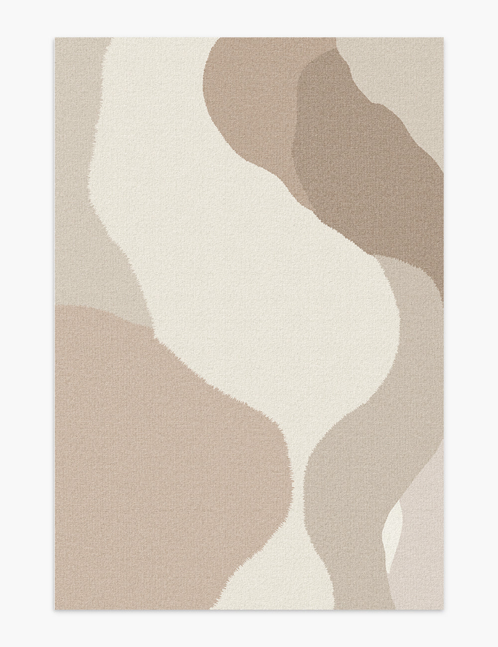 Ragged Ripple Almond Cream Washable Rug