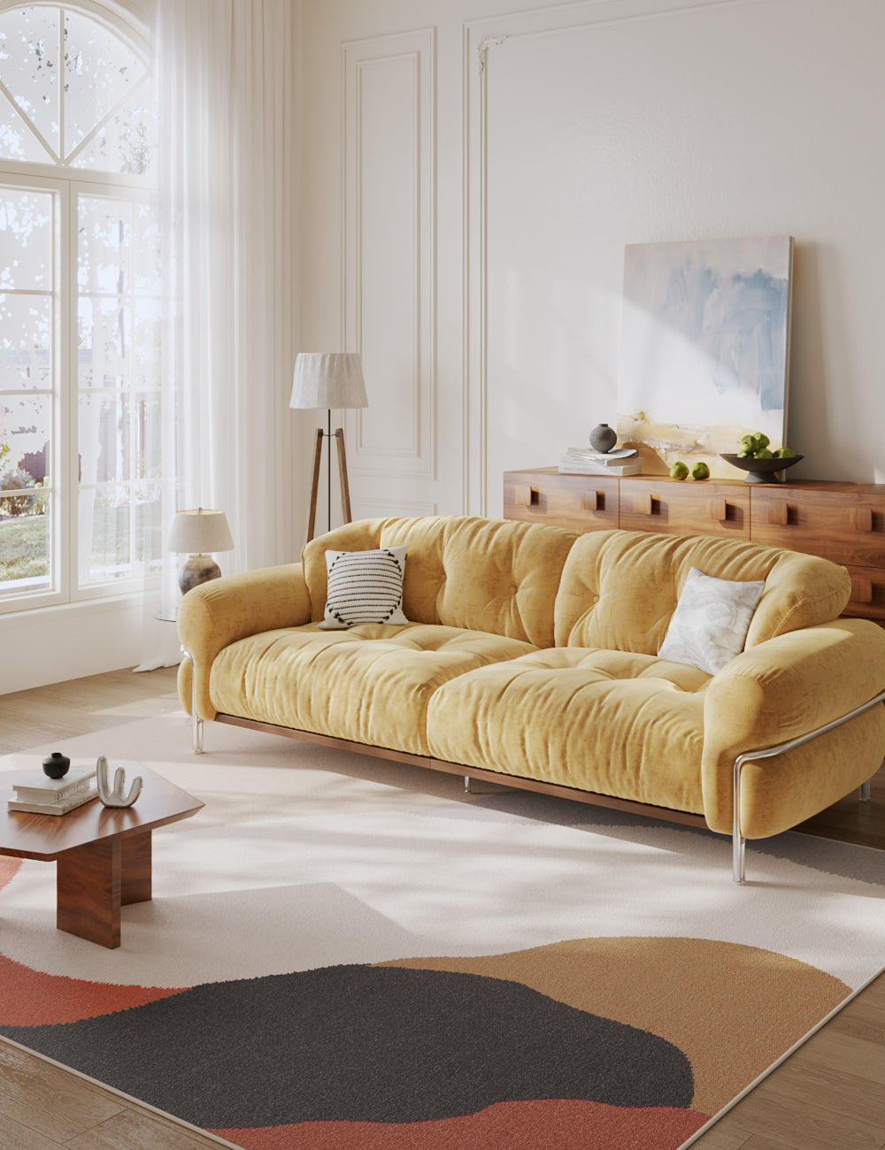 Ragged Ripple Ember Patch Washable Rug