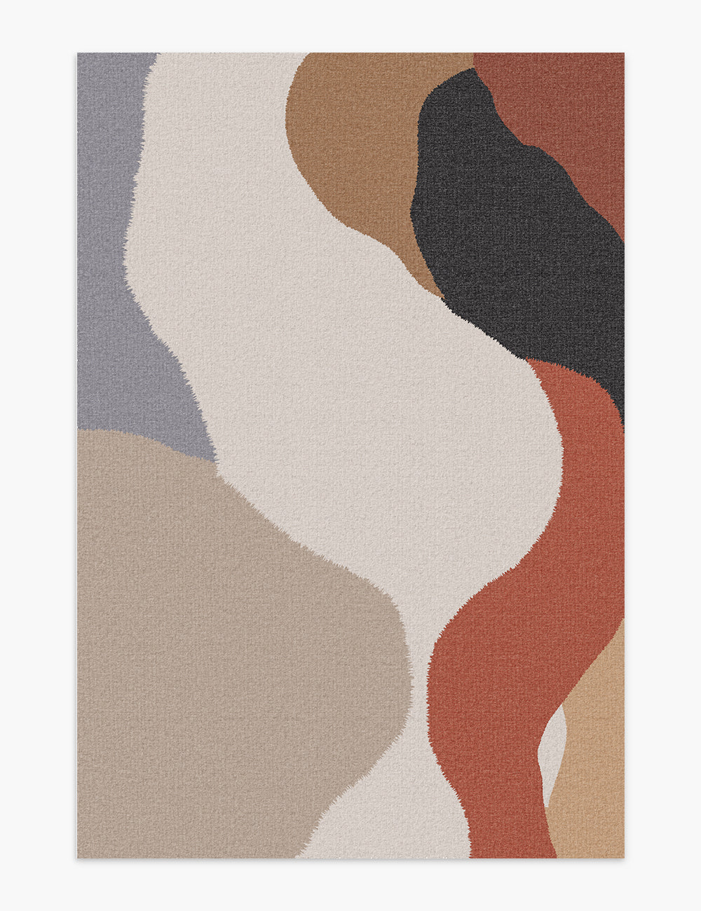 Ragged Ripple Ember Patch Washable Rug
