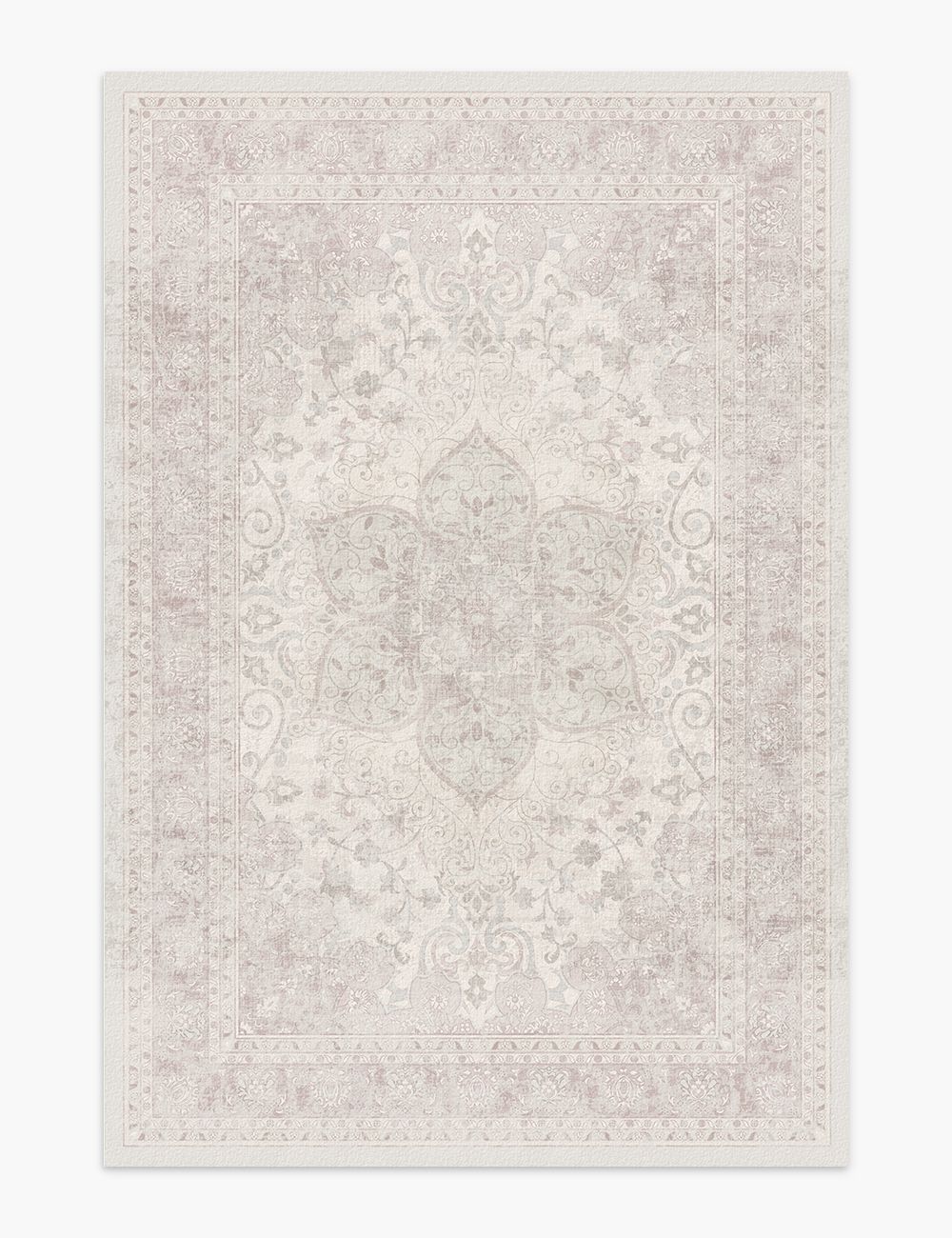 Sacred Bloom Blush Pink Washable Rug