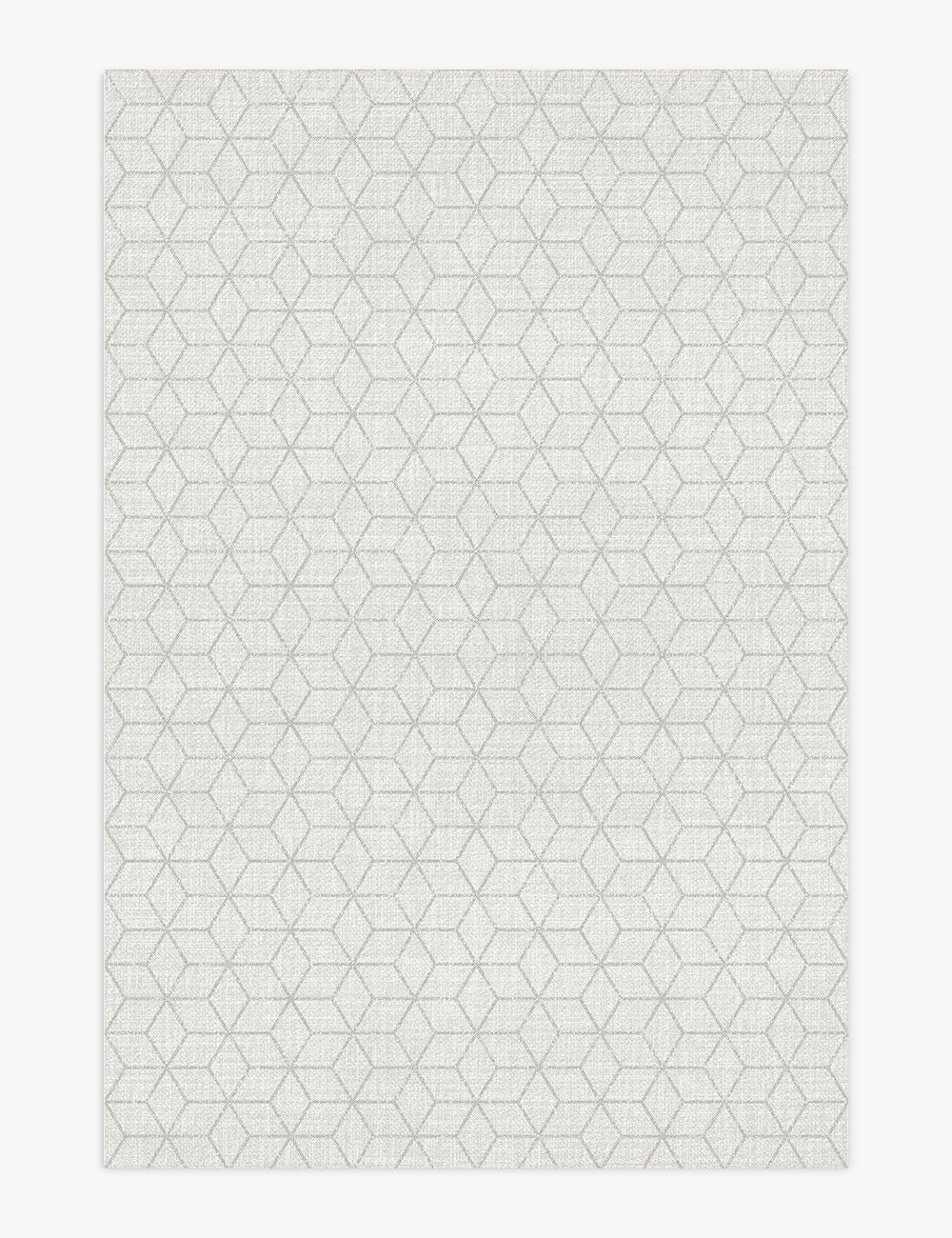 Silent Boundaries Mist Grey Washable Rug