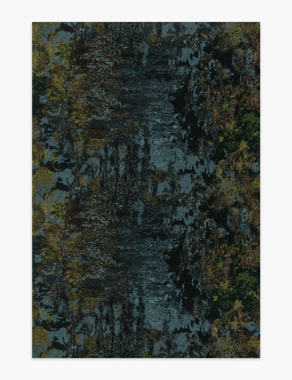 Silent Grove Dark Cyan Washable Rug