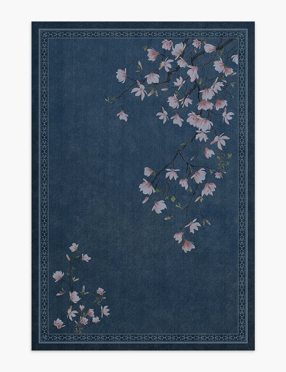 Simple Magnolia Indigo Jeans Washable Rug