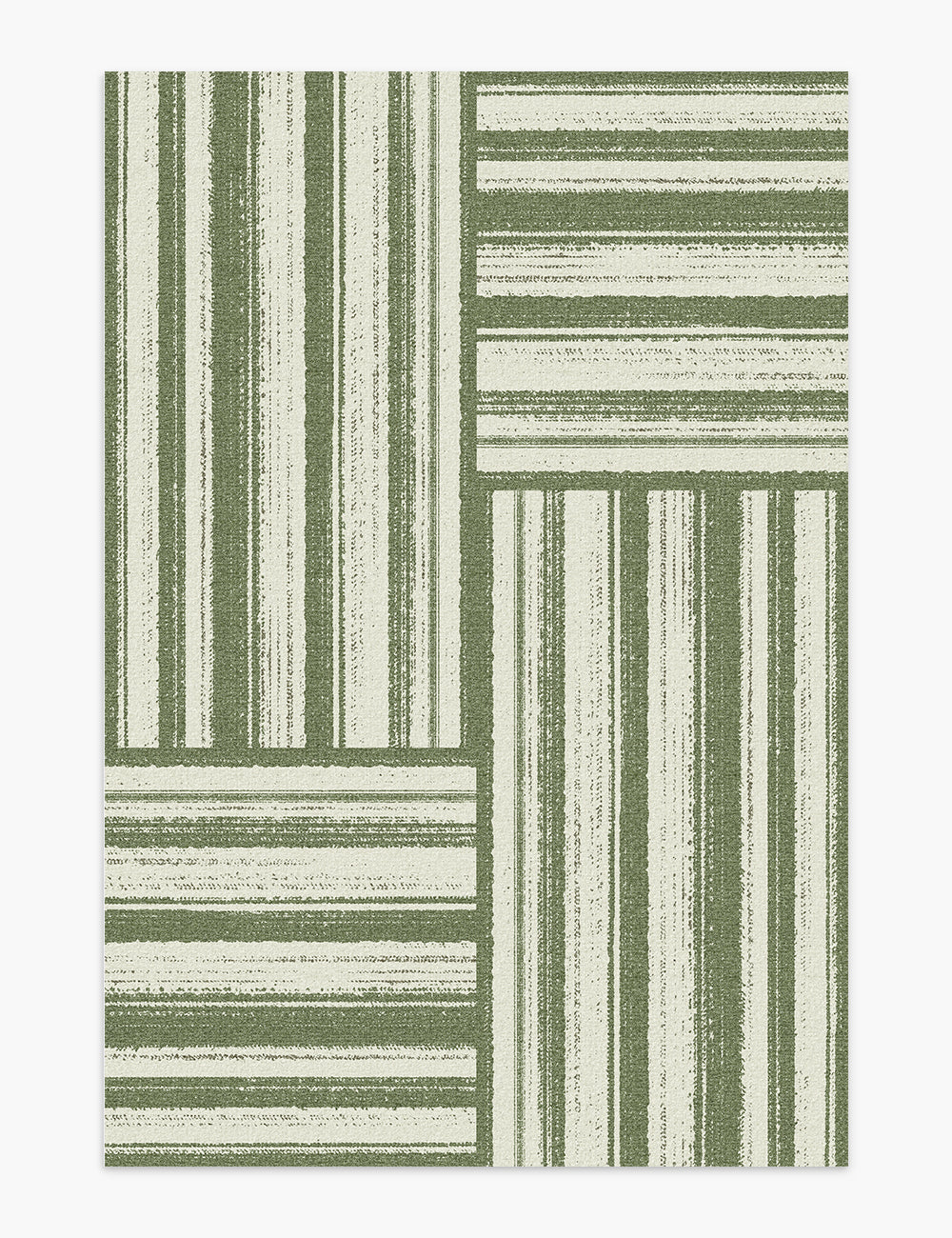 Stripe Dazzle Tea Green Washable Rug