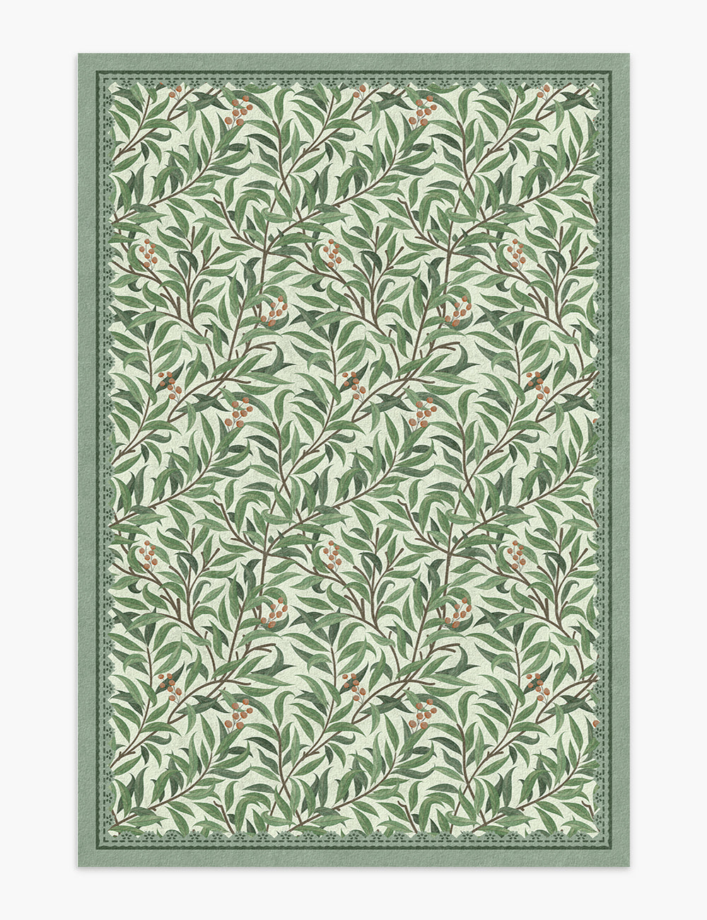 Willow Show Spring Green Washable Rug