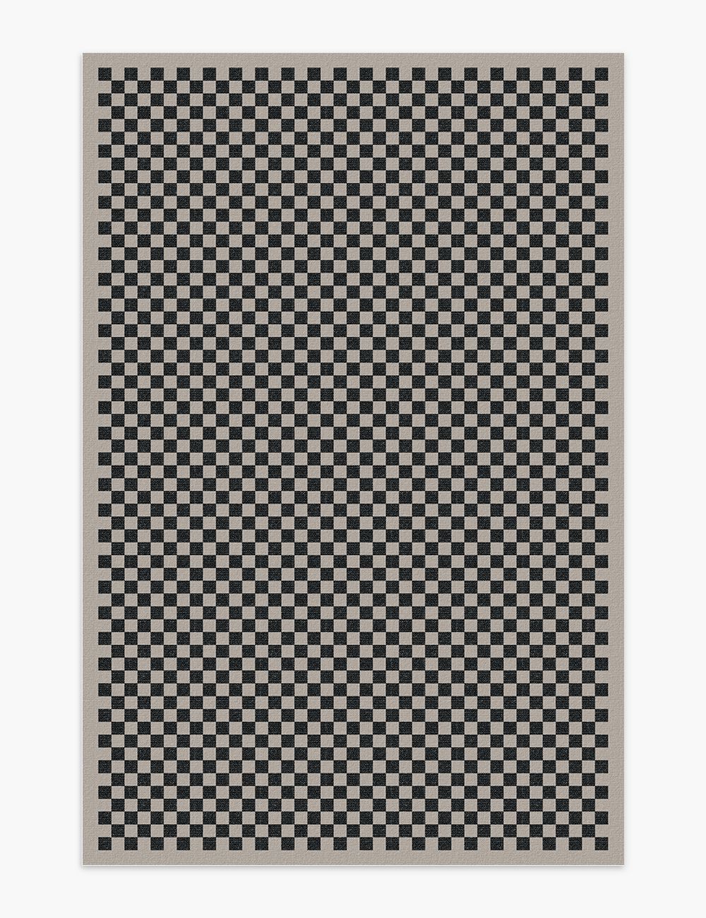 Checker Out Smoky Taupe Washable Rug