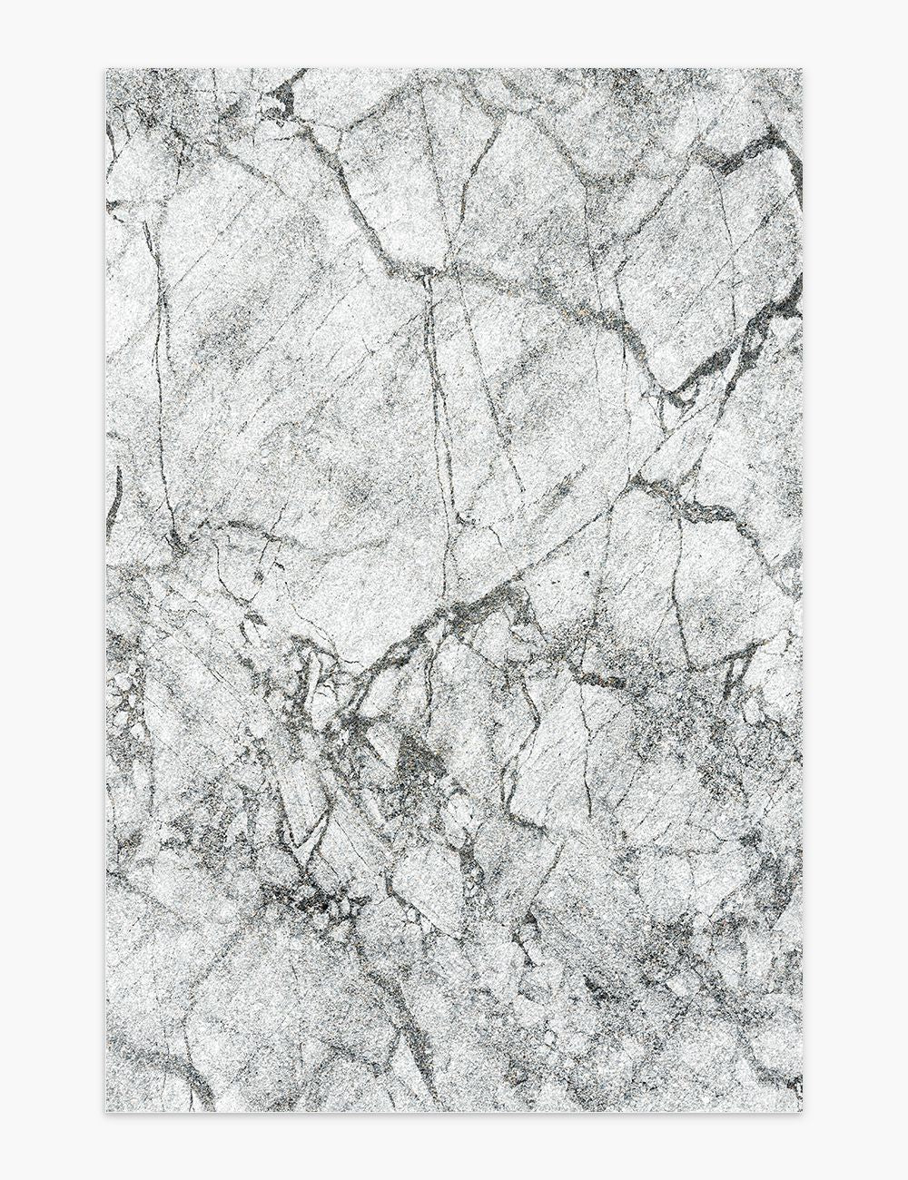 Marble Nature Frosted Grey Washable Rug