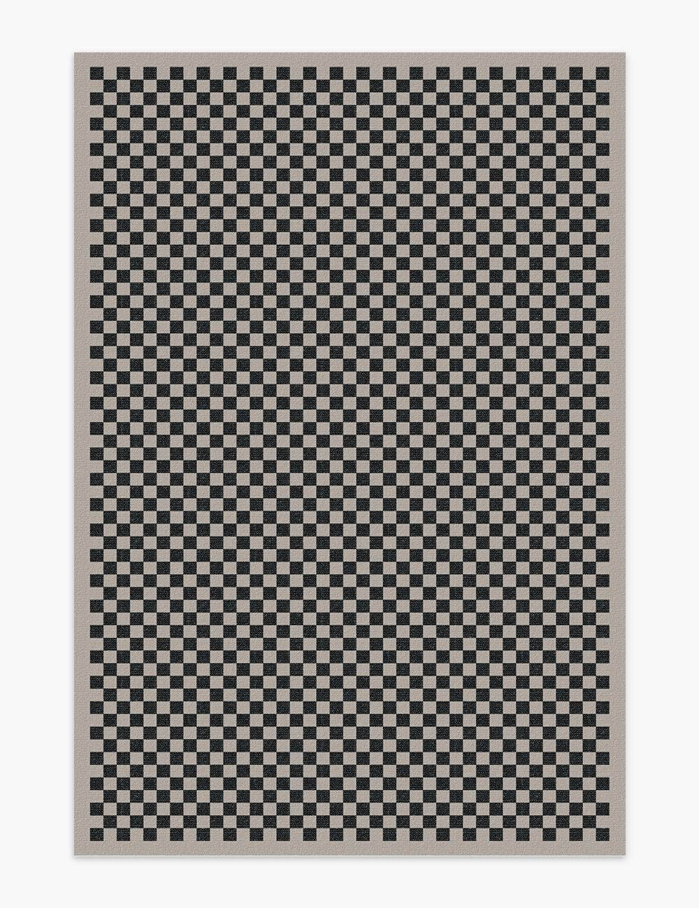 Checker Out Smoky Taupe Washable Rug