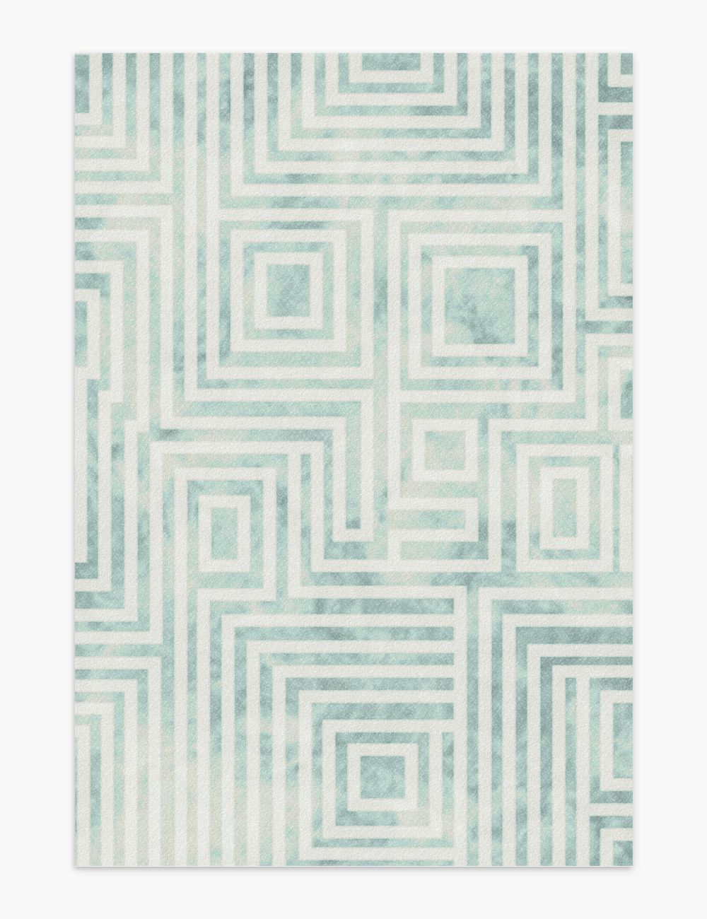 Clear Illusion Soft Aqua Washable Rug